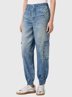 AllSaints Selma Utility Tapered Jeans, Illusion Indigo, Illusion Indigo