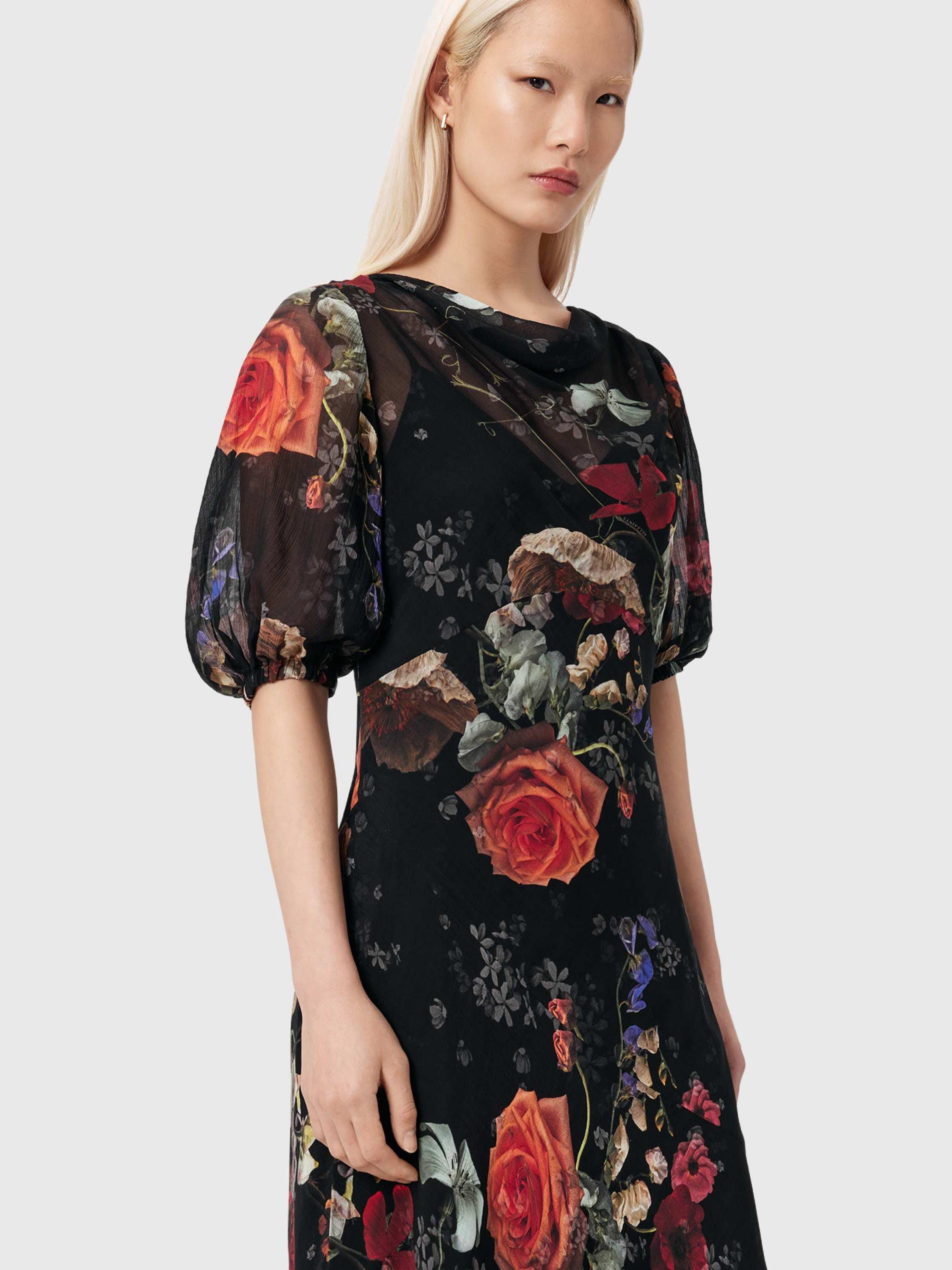 AllSaints Tiwa Floral Maxi Dress containing LENZING™ ECOVERO