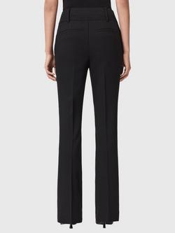 AllSaints Astra Flared Tailored Trousers, Black - view 2, Black