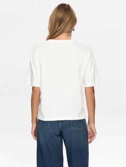 Numph Belisa Floral T-Shirt, Cloud Dancer - view 2, Cloud Dancer