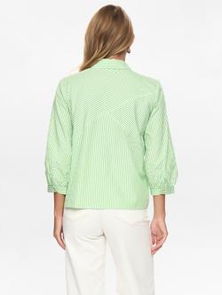 Numph Cerica Stripe Shirt, Green/White - view 2, Green/White
