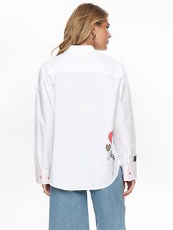 Numph Flory Floral Shirt, White/Multi - view 2, White/Multi