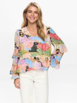 Numph Shailyn Floral Ruffle Top, Multi, Multi
