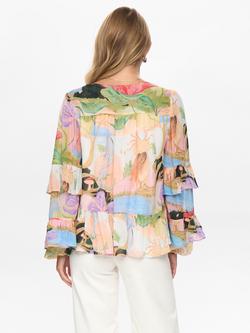 Numph Shailyn Floral Ruffle Top, Multi - view 2, Multi