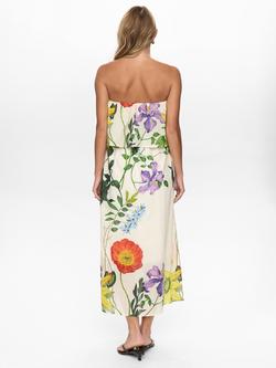 Numph Belisa Floral Maxi Dress, White/Multi - view 2, White/Multi