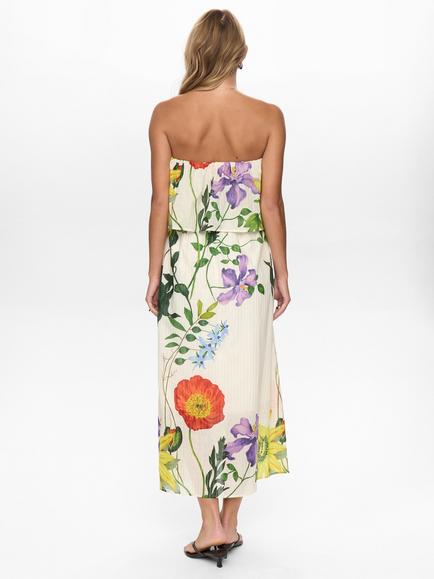 Numph Belisa Floral Maxi Dress, White/Multi - view 2, White/Multi
