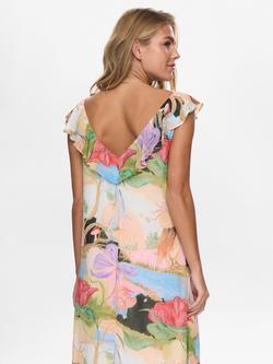 Numph Shailyn Floral Ruffle Maxi Dress, Multi - view 2, Multi