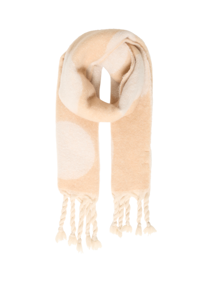 ICHI Mie Spot Tassel Scarf, Safari, Safari