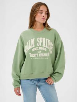 KAFFE Sussi Palm Springs Sweatshirt, Green, Green