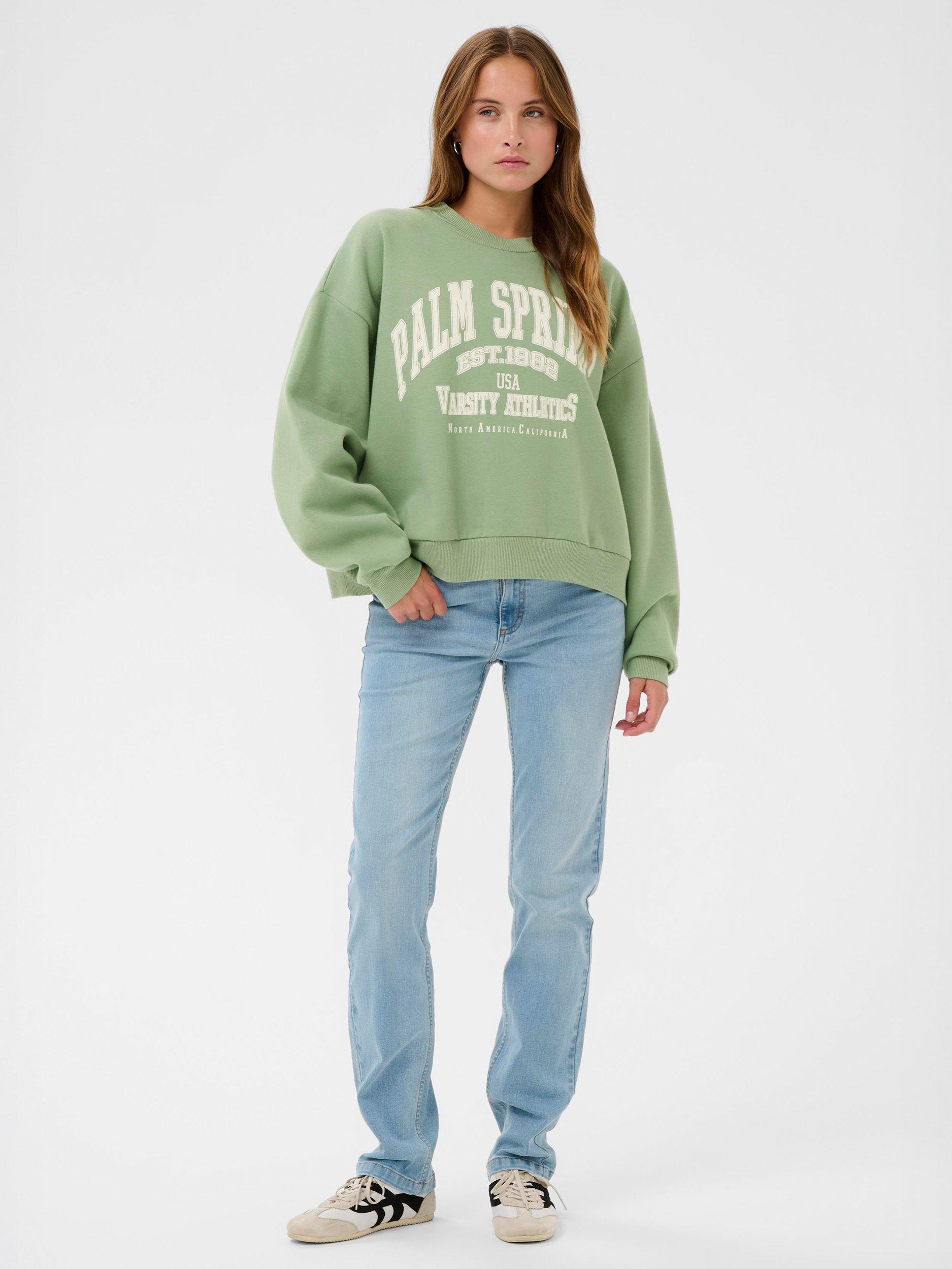 Product image 3 of 6, which shows KAFFE Sussi Palm Springs Sweatshirt, Green, XS