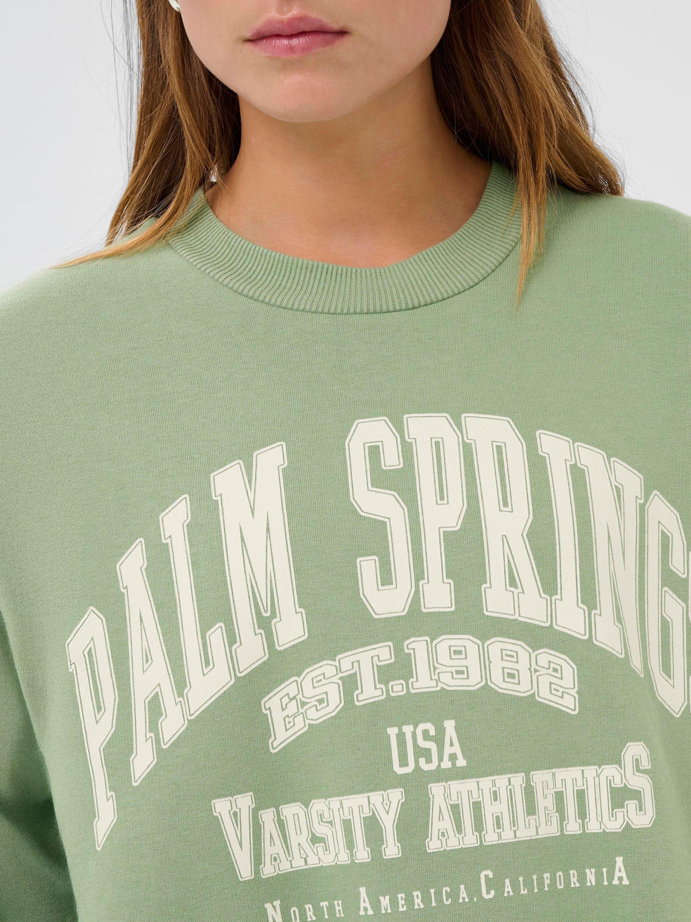 Product image 4 of 6, which shows KAFFE Sussi Palm Springs Sweatshirt, Green, XS