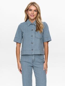 Numph Erina Stripe Shirt, Blue, Blue