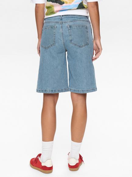 Numph Barcelona Denim Shorts, Light Blue - view 2, Light Blue