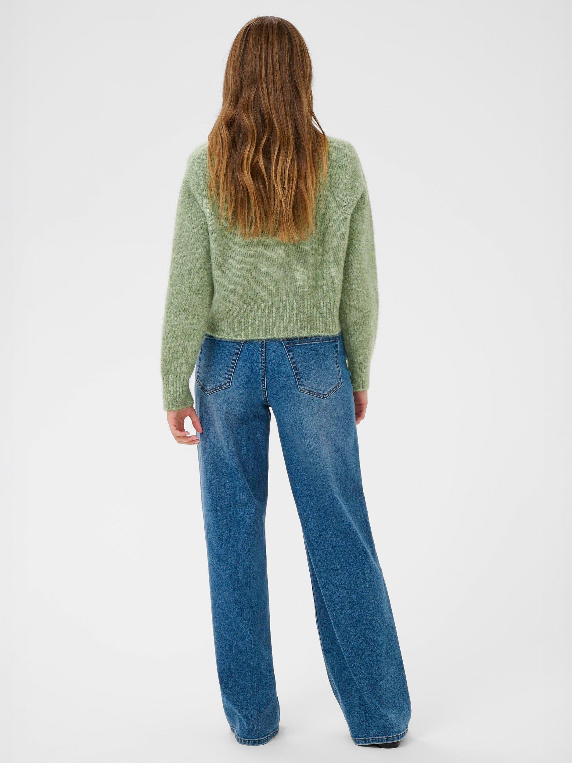 Product image 2 of 6, which shows KAFFE Melania V-Neck Cardigan, Green, XS