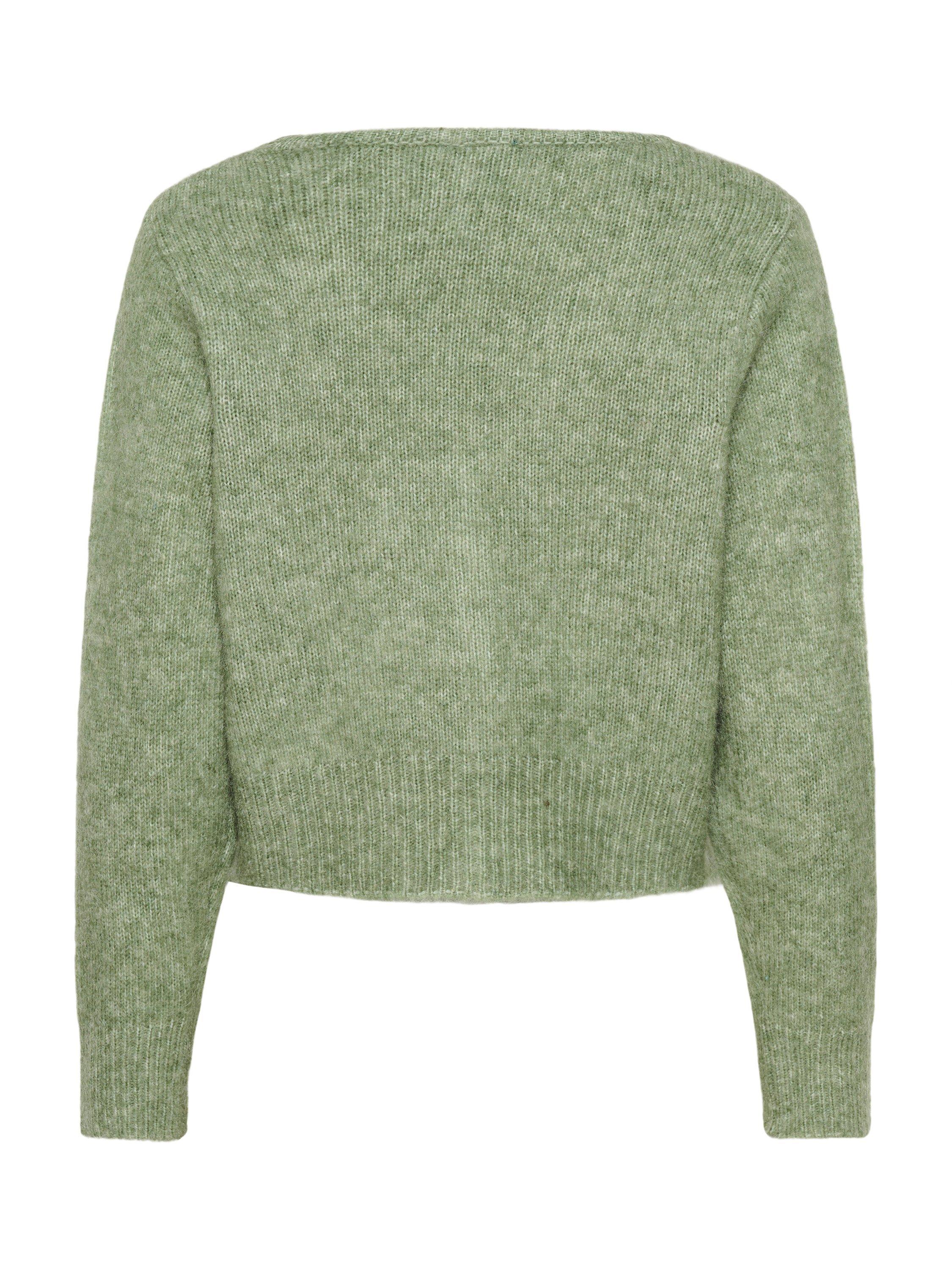 Product image 6 of 6, which shows KAFFE Melania V-Neck Cardigan, Green, XS