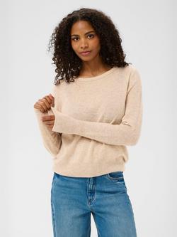 KAFFE Cashie Wool Rich Jumper, Beige, Beige
