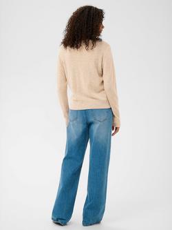 KAFFE Cashie Wool Rich Jumper, Beige - view 2, Beige