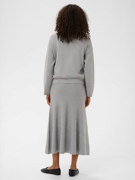 KAFFE Malina Round Neck Jumper, Grey - view 2, Grey