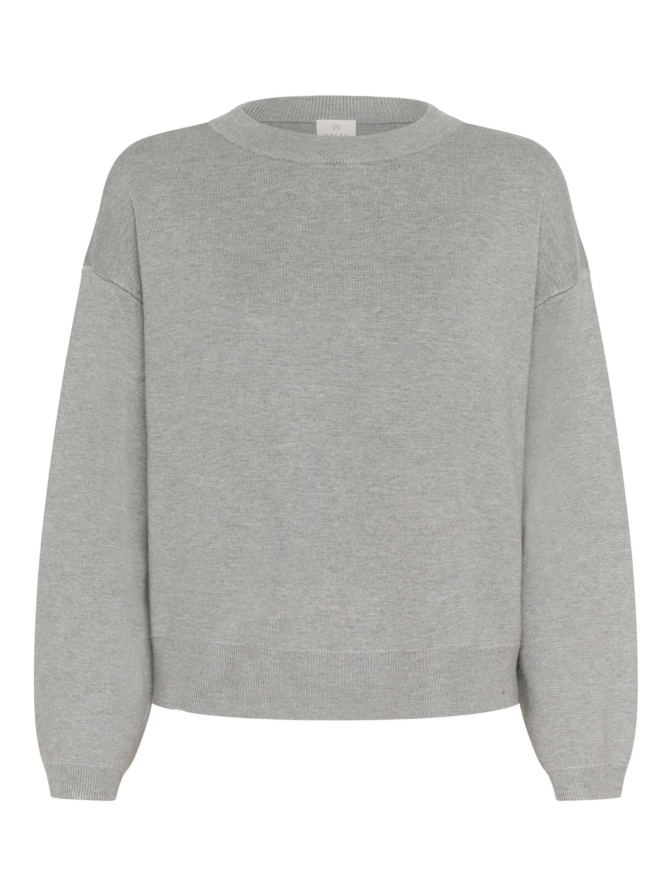 Product image 5 of 6, which shows KAFFE Malina Round Neck Jumper, Grey, XS