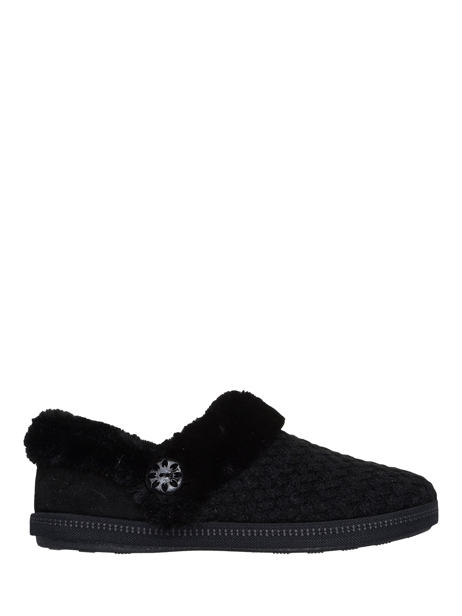 Product image 1 of 4, which shows Skechers Cozy Campfire Slippers, Black, 3