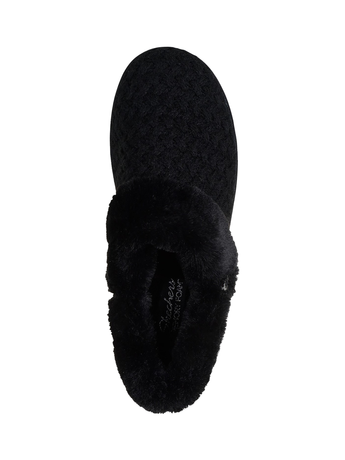 Product image 4 of 4, which shows Skechers Cozy Campfire Slippers, Black, 3