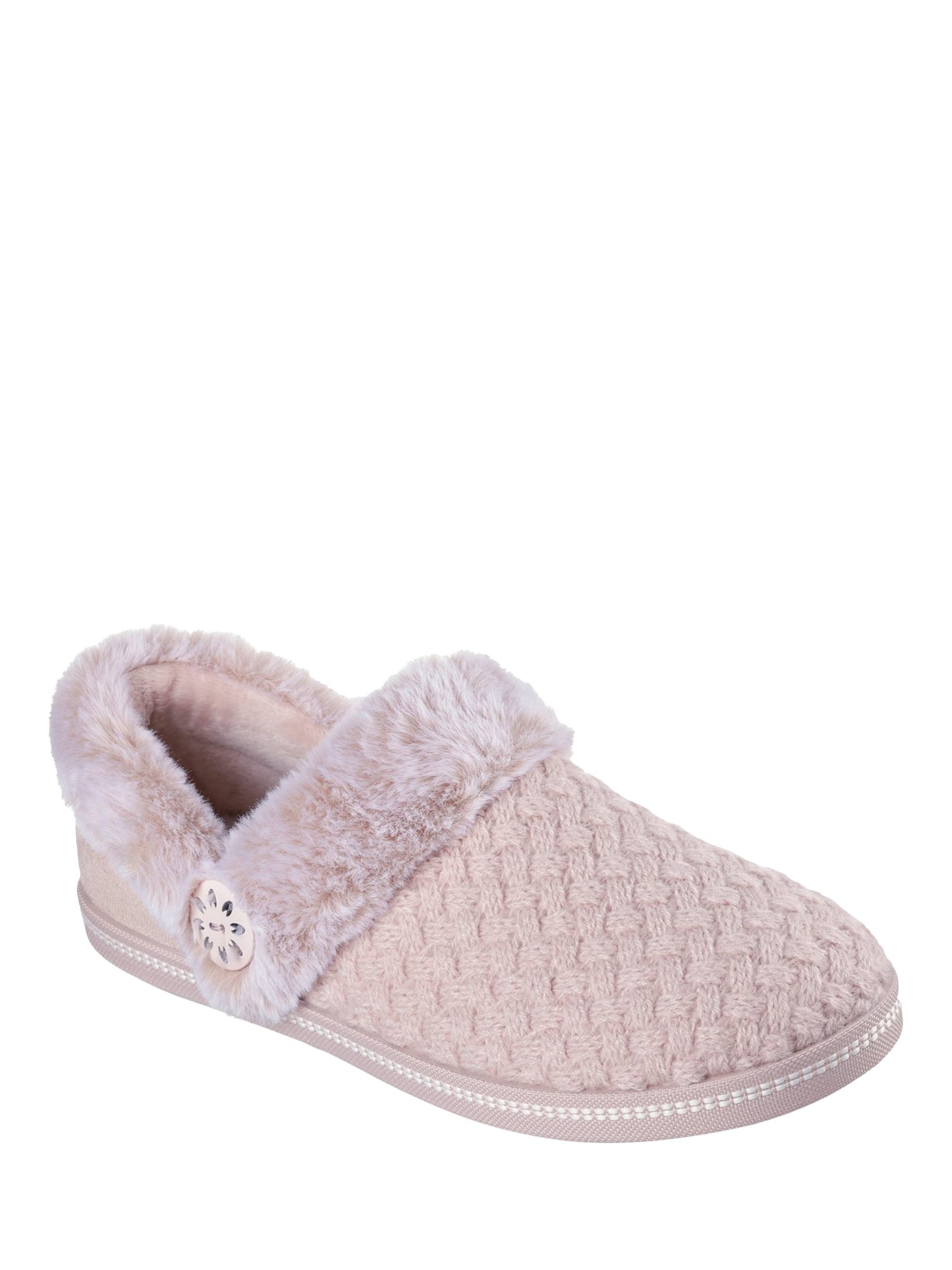 Product image 2 of 4, which shows Skechers Cozy Campfire Slippers, Light Pink, 3