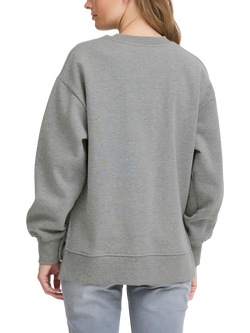 ICHI Olinne Hearts Sweatshirt, Grey Melange - view 2, Grey Melange