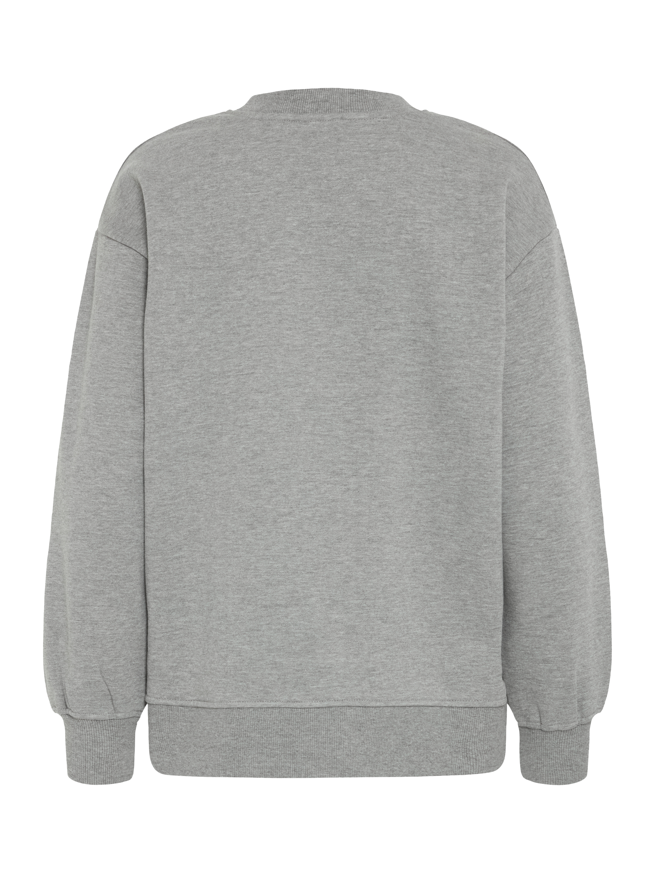 Product image 6 of 7, which shows ICHI Olinne Hearts Sweatshirt, Grey Melange, XS