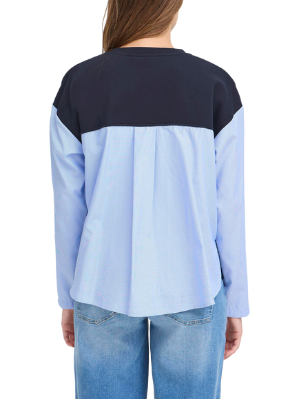 ICHI Palona Colour Block Sweatshirt, Total Eclipse - view 2, Total Eclipse
