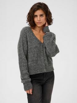 KAFFE Melania V-Neck Cardigan, Dark Grey, Dark Grey