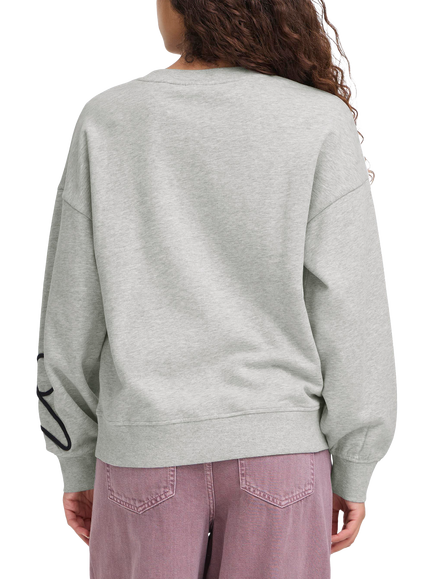 ICHI Kasura Swirl Jumper - view 2, Grey Melange/Black