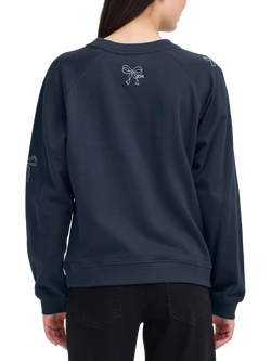 ICHI Marrot Bows Sweatshirt, Total Eclipse - view 2, Total Eclipse