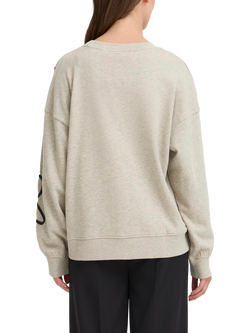 ICHI Kasura Swirl Jumper - view 2, Oatmeal/Black