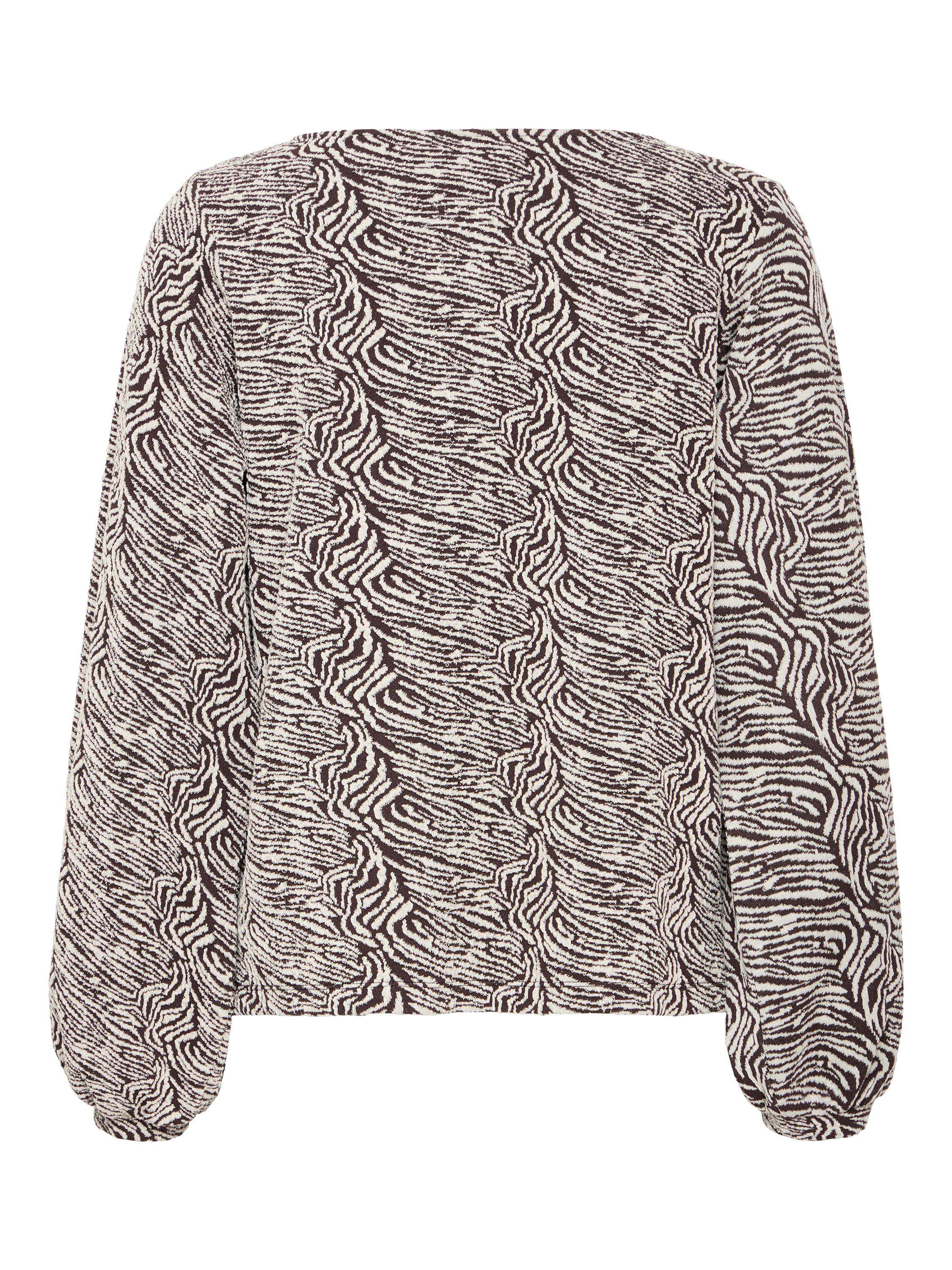 Product image 6 of 7, which shows ICHI Oelly Abstract Jumper, Coffee Bean/Birch, XS