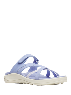 Merrell District 4 Weave Leather Strappy Footbed Sandals, Bright Purple - view 2, Bright Purple