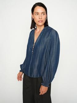 MOS MOSH Tazzin Ruffle Trim Top, Salute Navy, Salute Navy