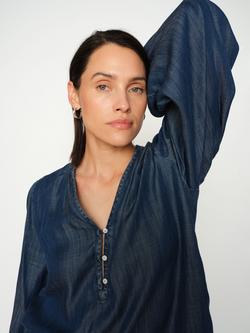 MOS MOSH Tazzin Ruffle Trim Top, Salute Navy - view 2, Salute Navy