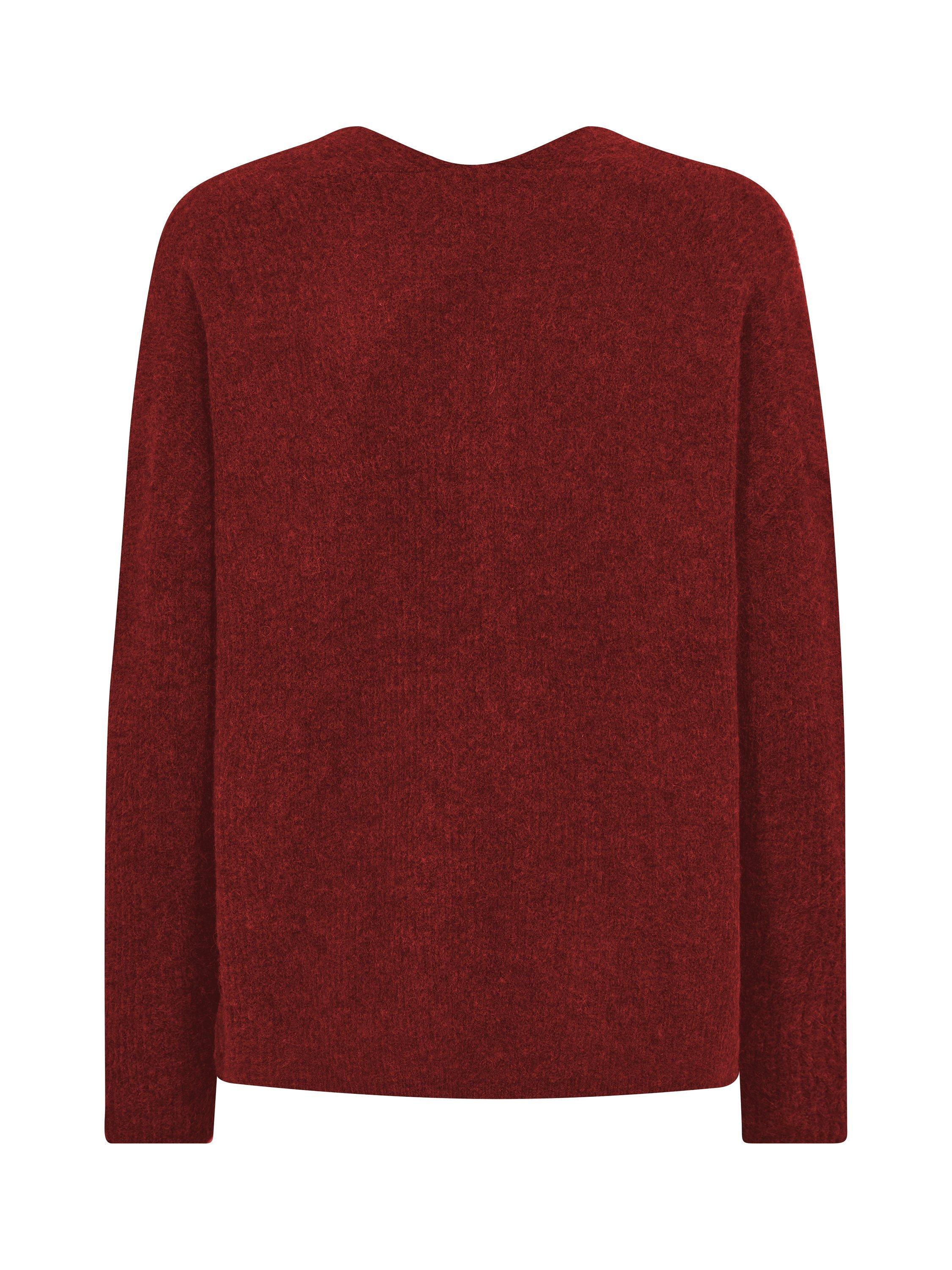 Product image 2 of 2, which shows MOS MOSH Thora V-Neck Wool Rich Jumper, Rhythmic Red, XS