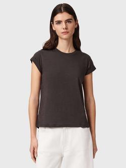 AllSaints Anna Crew Neck T-Shirt, Bottle Brown, Bottle Brown