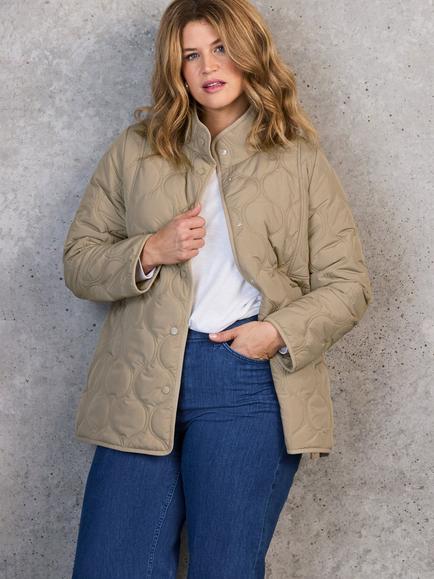 Live Unlimited Onion Quilted Jacket, Khaki - view 2, Khaki