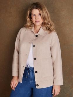 Live Unlimited Double Face Wool Blend Jacket, Natural, Natural