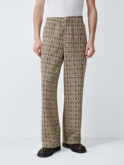 John Lewis x LABRUM Heavyweight Jacquard Joggers, Khaki, Khaki