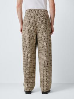 John Lewis x LABRUM Heavyweight Jacquard Joggers, Khaki - view 2, Khaki