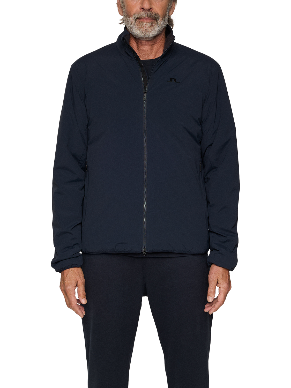 Product image 1 of 5, which shows J.Lindeberg Clinton Water-Repellent Utility Jacket, Navy, L