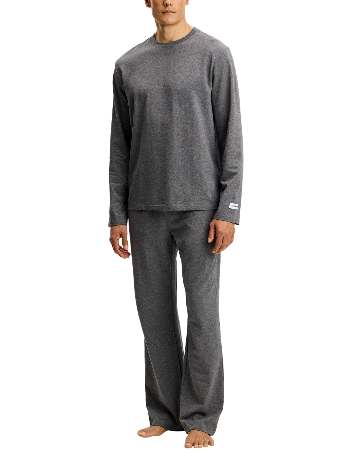 Product image 1 of 6, which shows J.Lindeberg Pierce Pyjama Set, Dark Grey Melange, S