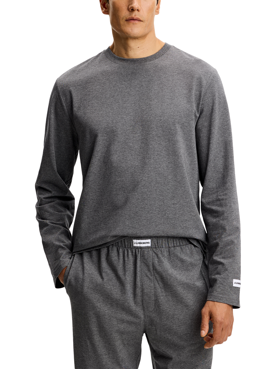 Product image 3 of 6, which shows J.Lindeberg Pierce Pyjama Set, Dark Grey Melange, S