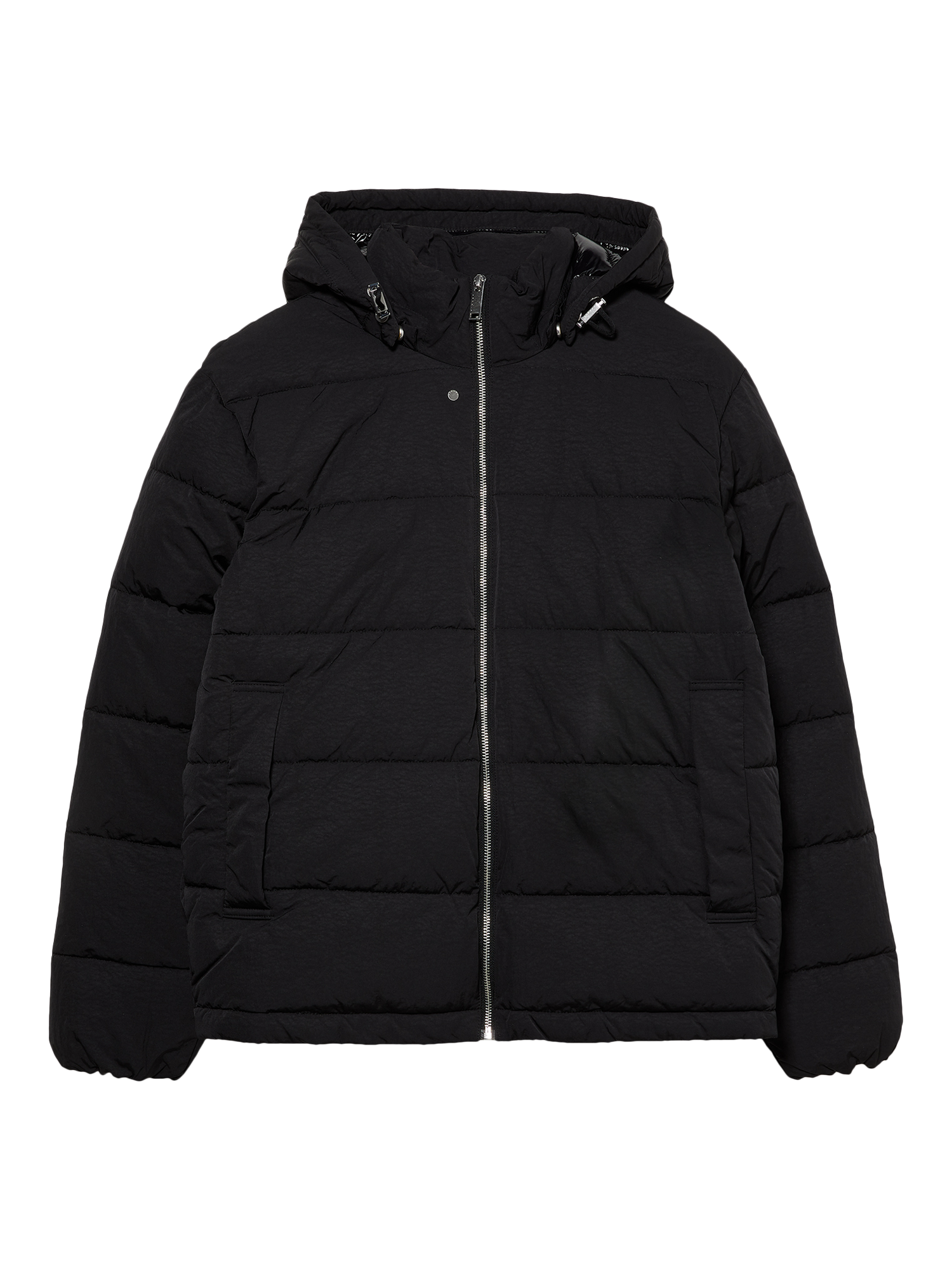 Product image 4 of 5, which shows SISLEY Hooded Down Puffer Jacket, Dark Grey, M