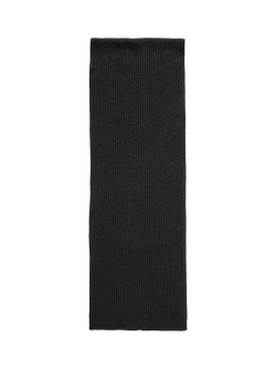SISLEY Rib Knit Scarf, Black