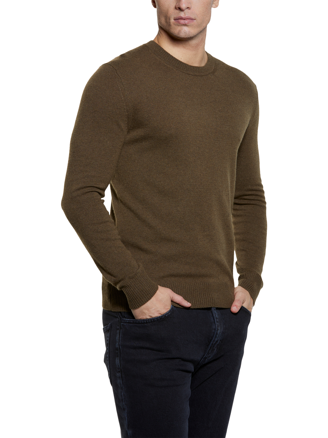 Product image 1 of 5, which shows SISLEY Wool Cashmere Blend Crew Neck Jumper