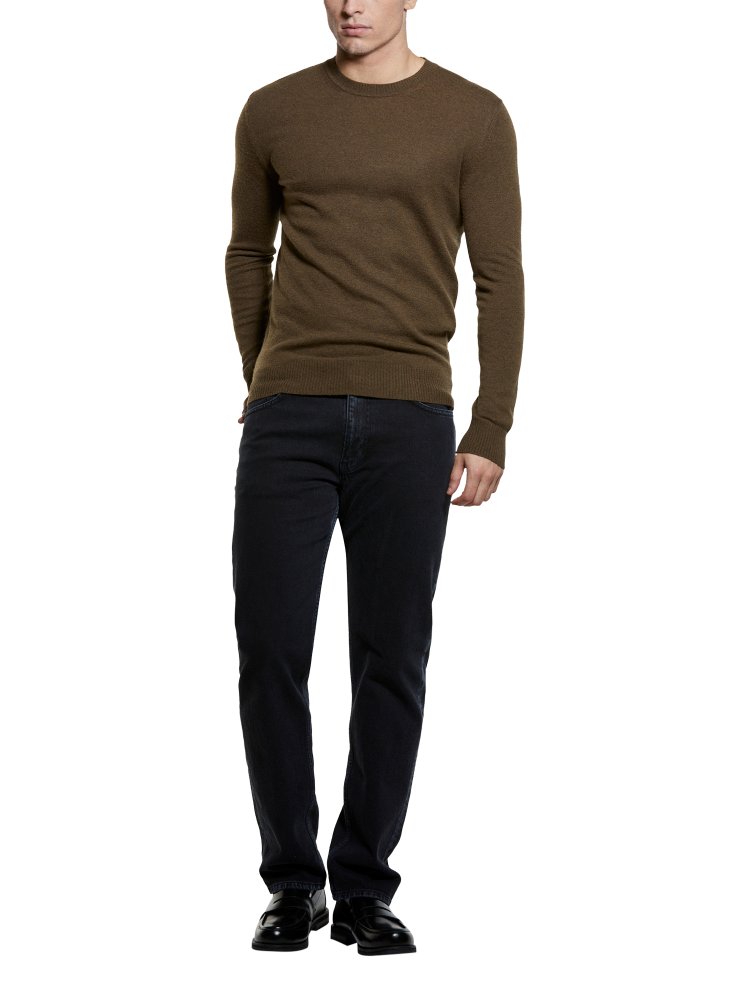 Product image 3 of 5, which shows SISLEY Wool Cashmere Blend Crew Neck Jumper
